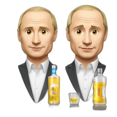Putin and vodka sticker
