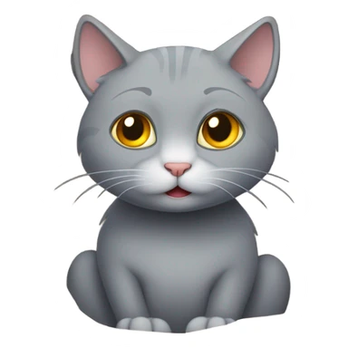 Grey cat in cave sticker