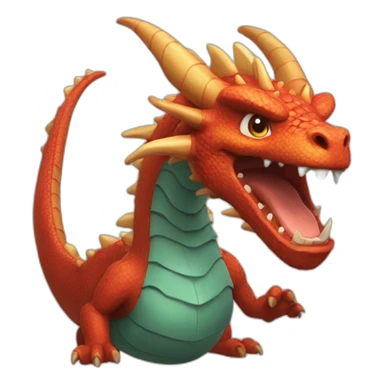 Dragon mechant sticker
