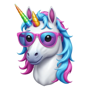 Unicorn with sunglasses  sticker