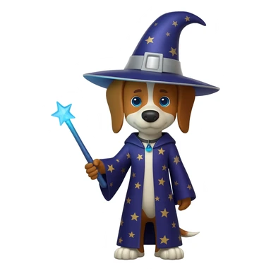 Dog wizard sticker