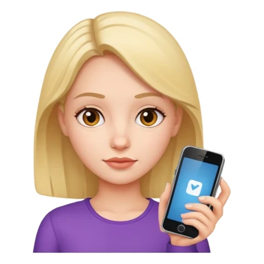 girl with cell phone  sticker