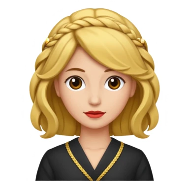 mujer con el pelo recogido para ceremonia sticker