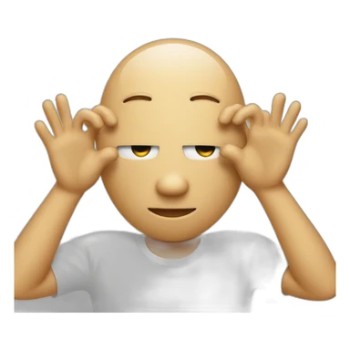 Emoji hiding his eyes with his hands sticker