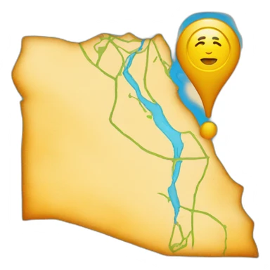 Map with Egypt pinned sticker