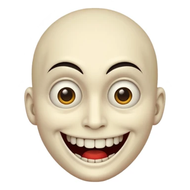 Muzan creepy smile face sticker