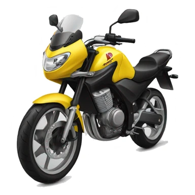 Yellow sport motorcycle Honda  sticker