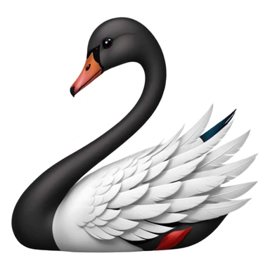emoji blach swan sticker