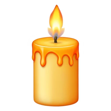 lit candle with flame sticker