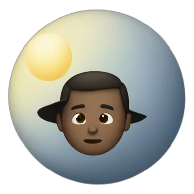 Hombre en la luna sticker