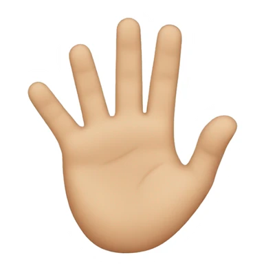 First finger half turned towards palm sticker