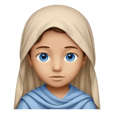 blue eyed desert child with creme cloth sticker