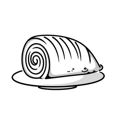 Hand-drawn spiral-cut holiday ham on a platter sticker