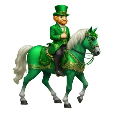 Leprechaun riding  gala horse sticker