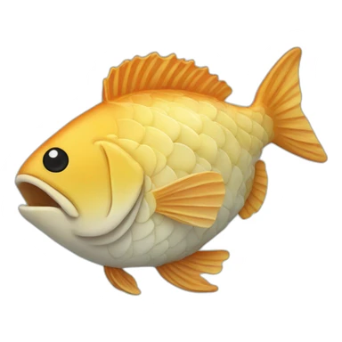 Fish cake sticker