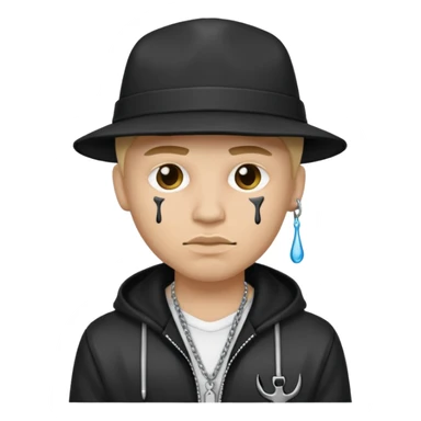 a white guy with a drip gangster sticker