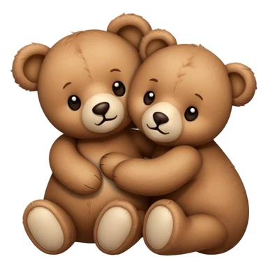 Teddy bears cuddling sticker