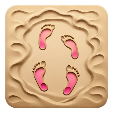 two footprints: child and adult sticker