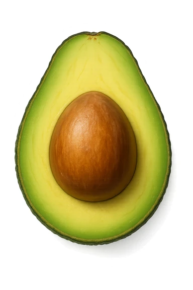 avocado visti dall'alto iperrealistiche 4k sticker