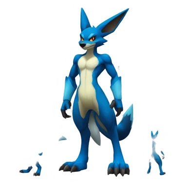 Lucario-Lombax-Sergal-Vernid-Zeraora full body sticker
