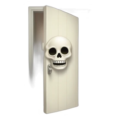a skeleton peeking out of the closet sticker