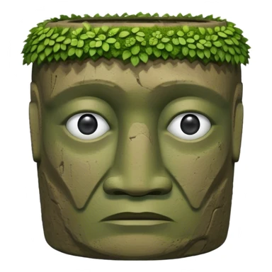 One Easter Island statue is a planter sticker