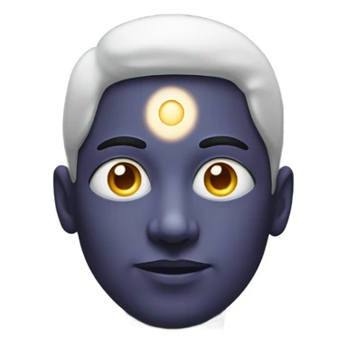 person with third eye open sticker