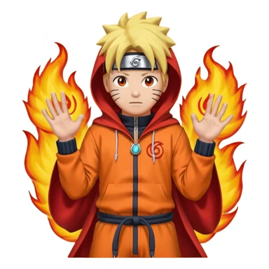 Naruto onde pose kurama 4 tails sticker