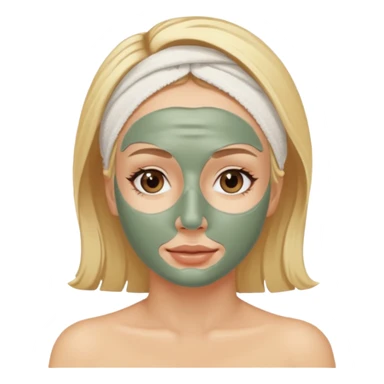 clay mask woman blond sticker