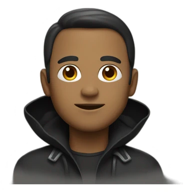 man in black raincoat sticker