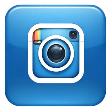 Instagram blue thick meta  symbol sticker