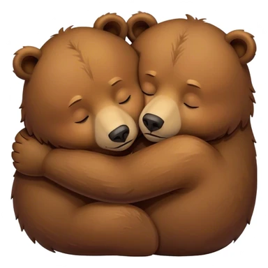 2 bears sleeping together sticker