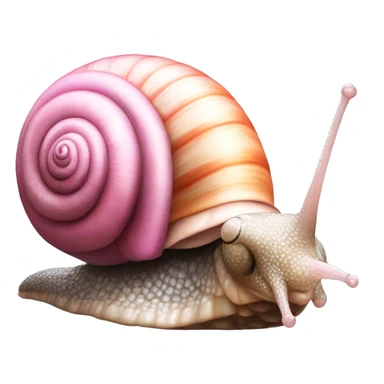 Garden snail with a pink bow on the shell sticker