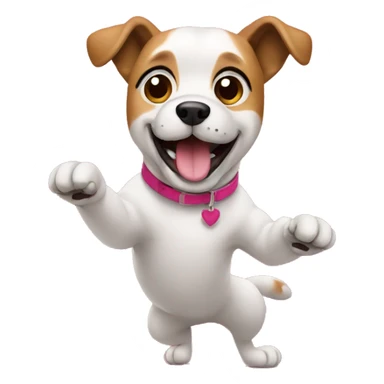 Perro bailando  sticker