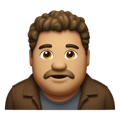 Brown sigma fat guy sticker