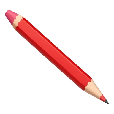 3D thick red pencil made of plasticine sticker
