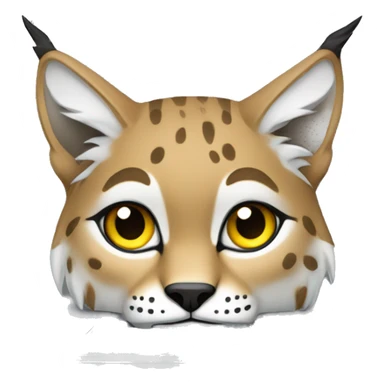 A lynx with a laptop sticker