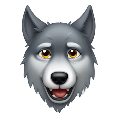 Wolf crying with tears sticker