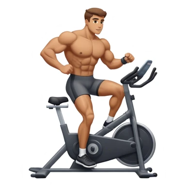 buff guy stationary bike sticker