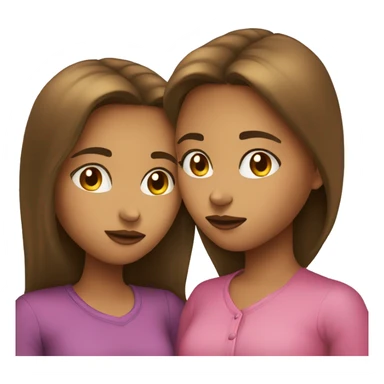 Two girls kiss sticker