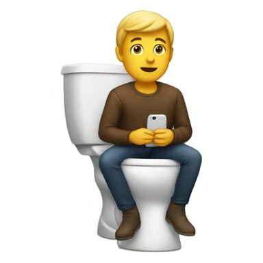 Sitting on toilet looking at my phone sticker