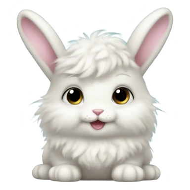fluffy bunny baby sticker