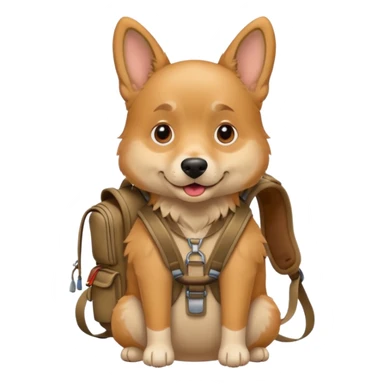 travelling dog sticker