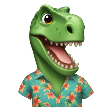 Dinosaur in a Hawaiian shirt sticker