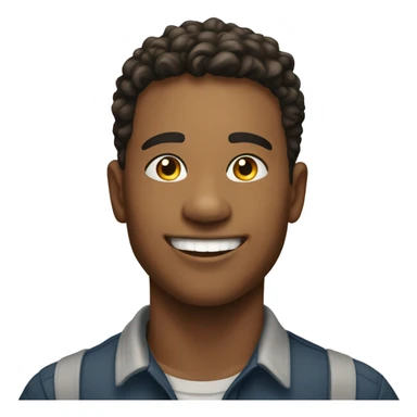 smiling young man portrait indoors sticker