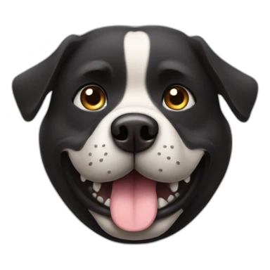 Dark fat dog sticker