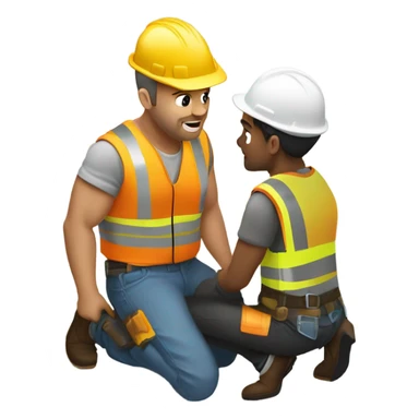 construction worker proposing to  sticker