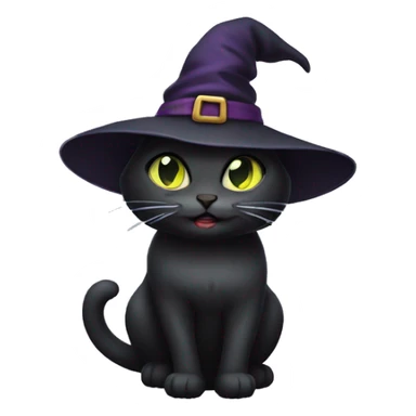 Witch cat sticker