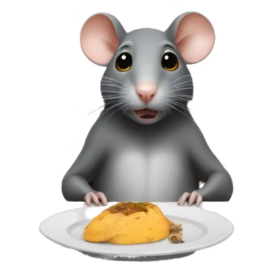 Rat sitting at the End of a dinner table sticker