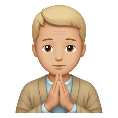 a man praying sticker
